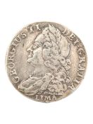 1745 KING GEORGE II LIMA SILVER SHILLING