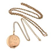 9CT HALLMARKED ROPE TWIST NECKLACE & HALLMARKED LOCKET & CHAIN