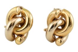 PAIR OF 18CT ITALIAN GOLD KNOT EARRINGS