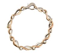 ITALIAN BI-COLOUR GOLD FANCY LINK BRACELET