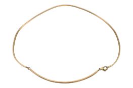 A 9CT GOLD CHOKER NECKLACE