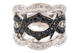 STEPHEN WEBSTER 18CT GOLD SAPPHIRE & DIAMOND THORN RING