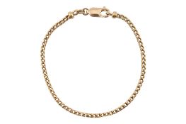 HALLMARKED 9CT GOLD SNAKELINK CHAIN BRACELET