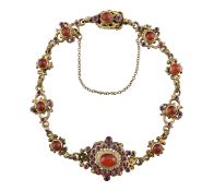 CONTINENTAL PASTE & PEARL CLUSTER BRACELET