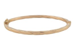ITALIAN HALLMARKED 9CT GOLD BANGLE