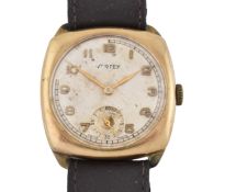 1950s HALLMARKED 9CT GOLD CASED VERTEX REVUE WRISTWATCH
