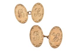 PAIR OF HALLMARKED 9CT GOLD CUFFLINKS