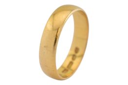 HALLMARKED 22CT GOLD BAND RING