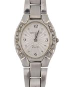IMPERIALTO 9CT WHITE GOLD & DIAMOND WRISTWATCH