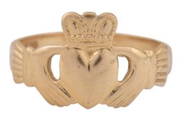 14CT GOLD CLADDAGH RING