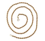 HALLMARKED 9CT GOLD ROPETWIST CHAIN NECKLACE