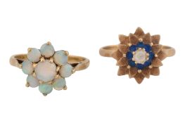 TWO HALLMARKED 9CT GOLD RINGS