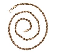 HALLMARKED 9CT GOLD ROPETWIST CHAIN NECKLACE