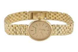9CT GOLD GENEVE WRISTWATCH