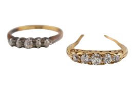 TWO 18CT GOLD & DIAMOND RINGS