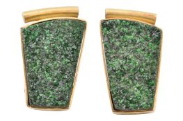 ULLA HORNFELDT 18CT GOLD ABSTRACT EARRINGS