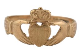 HALLMARKED 9CT GOLD CLADDAGH RING