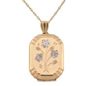 HALLMARKED 9CT GOLD LOCKET PENDANT NECKLACE