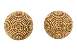 PAIR OF 18CT GOLD DOME STUD EARRINGS