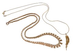 TWO 9CT GOLD NECKLACES