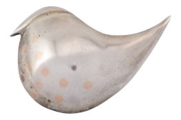 GRAHAM LEISHAM STEWART - HALLMARKED SILVER BRID BROOCH