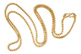 22CT GOLD BOX CHAIN NECKLACE
