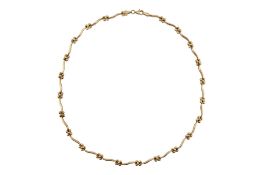 HALLMARKED 9CT GOLD FANCY LINK CHAIN NECKLACE