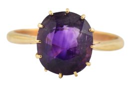 18CT GOLD & AMETHYST COCKTAIL RING
