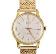 MID CENTURY RONE WRISTWATCH ON 9CT GOLD STRAP
