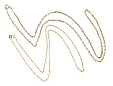 TWO 9CT GOLD CHAIN NECKLACES