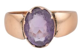 EARLY 20TH CENTURY HALLMARKED 9CT GEM SET RING