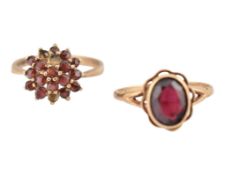 TWO HALLMARKED 9CT GOLD RINGS