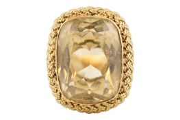 GOLD & CITRINE DRESS RING