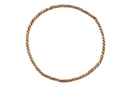 18CT GOLD TRI-COLOUR BANGLE