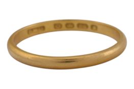 HALLMARKED 22CT GOLD BAND RING