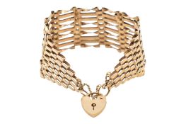 HALLMARKED 9CT GOLD GATE LINK BRACELET