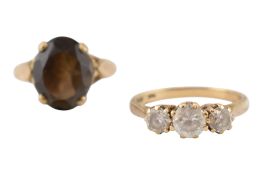 2 HALLMARKED 9CT GOLD RINGS