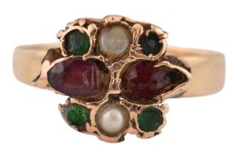 19TH CENTURY GEM SET RING