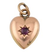 RUBY SET HEART NECKLACE PENDANT