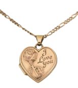 9CT GOLD HEART PENDANT NECKLACE