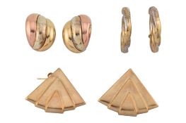 COLLECTION OF 9CT GOLD EARRINGS