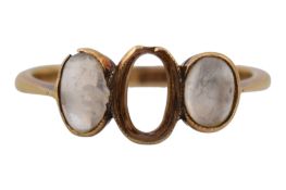 18CT GOLD & MOONSTONE RING AF