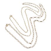 TWO 9CT GOLD CHAIN NECKLACES