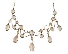 ARTS & CRAFTS MOONSTONE FESTOON NECKLACE