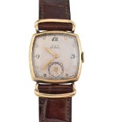 EARLY 20TH CENTURY ELGIN DE LUXE 10CT GOLD FILLED WRISTWATCH