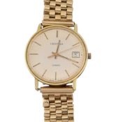 GOLD CERTINA WRISTWATCH ON 9CT GOLD STRAP