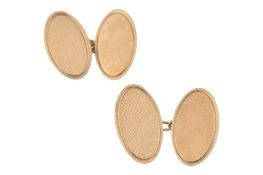 PAIR OF HALLMARKED 9CT GOLD CUFFLINKS