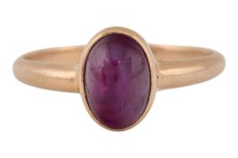RUBY CABOCHON RING
