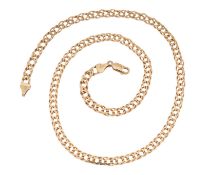 HALLMARKED 9CT GOLD DOUBLE BELCHER CHAIN NECKLACE