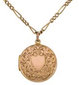 EDWARDIAN HALLMARKED 15CT GOLD LOCKET ON CHAIN